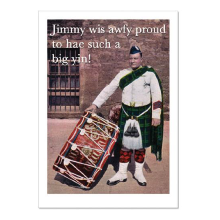 Jimmy wis awfy proud card