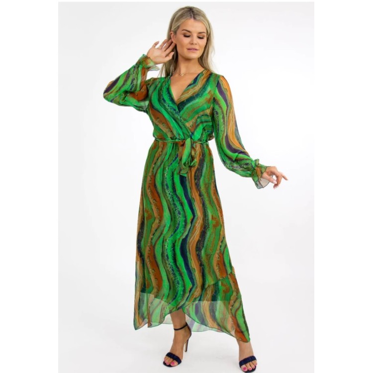 Kate & Pippa silk mix green dress
