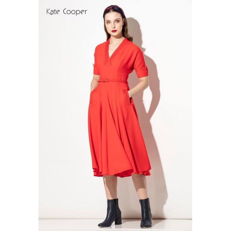 Kate Cooper  burnt orange dress