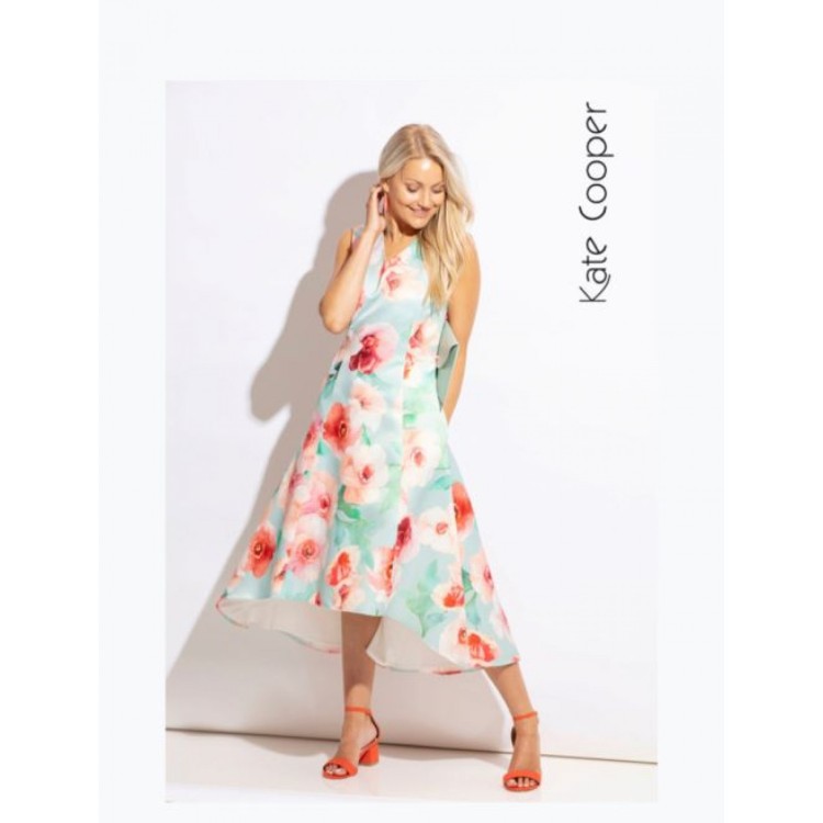 Kate Cooper  mint dip hem dress