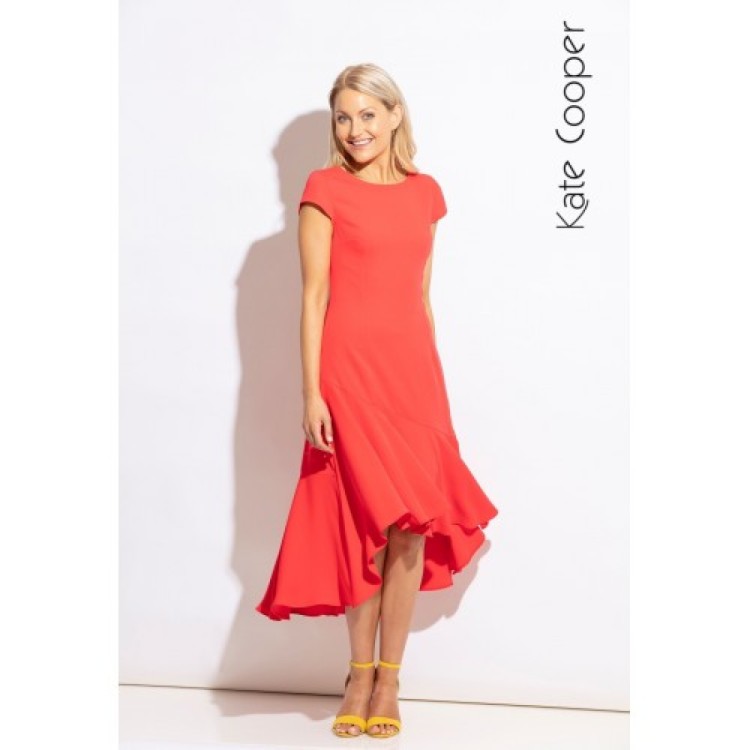 Kate Cooper fluted dip hem dress