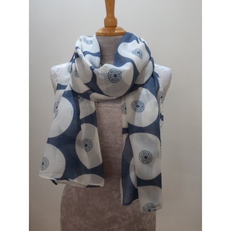 large circle print scarf