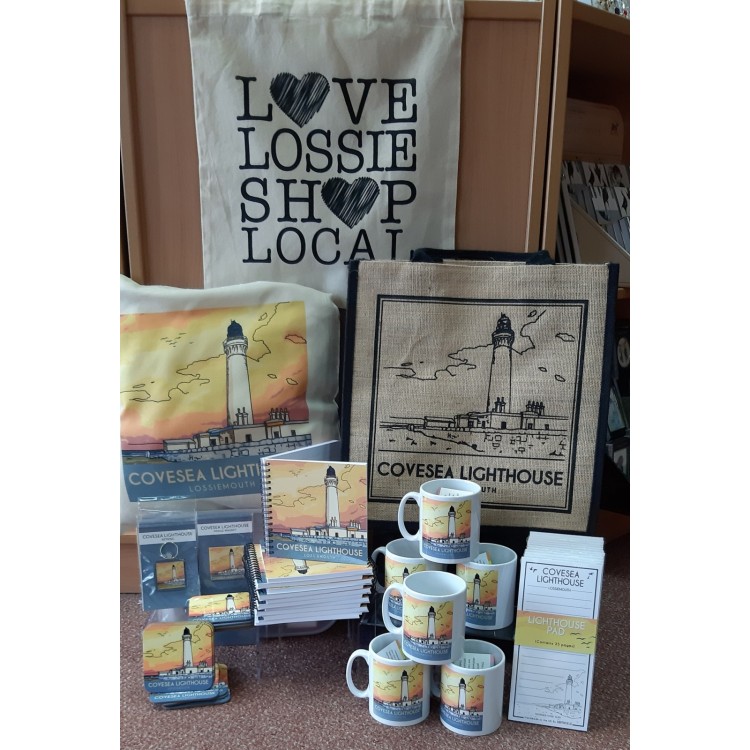Lossie Lighthouse jute shopper