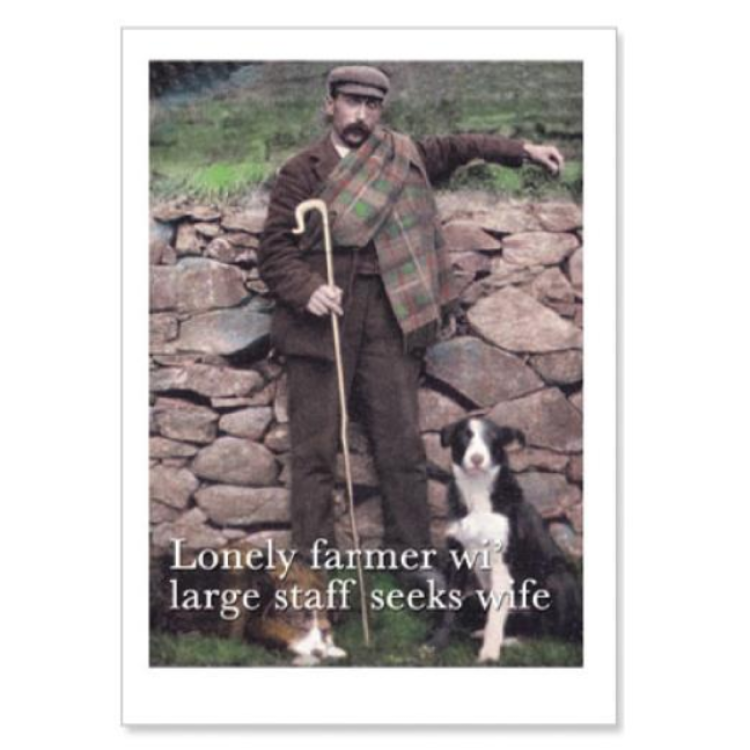 Lonely farmer  card
