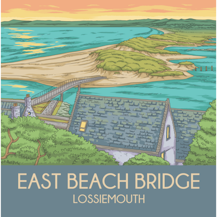 Lossiemouth tea towel
