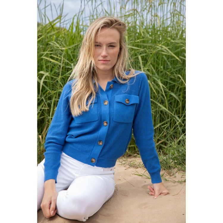 Marble buttonfront cardigan