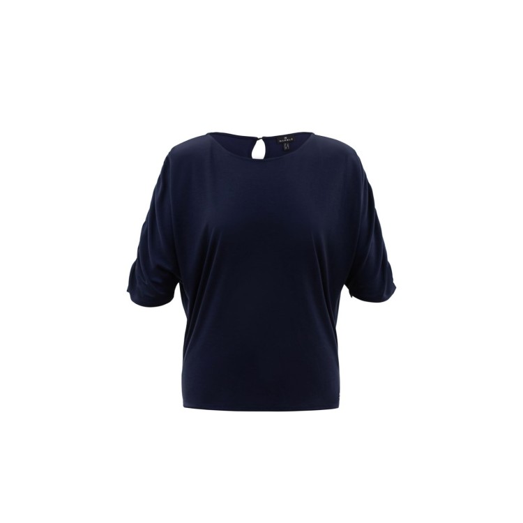 Marble Dolman sleeve navy top