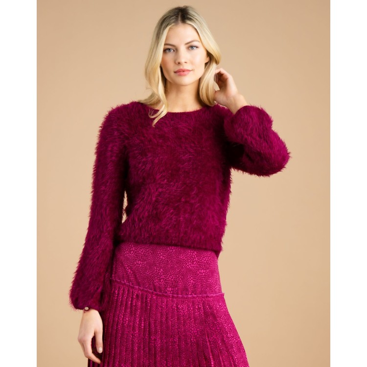 Marble feather yarn cardigan