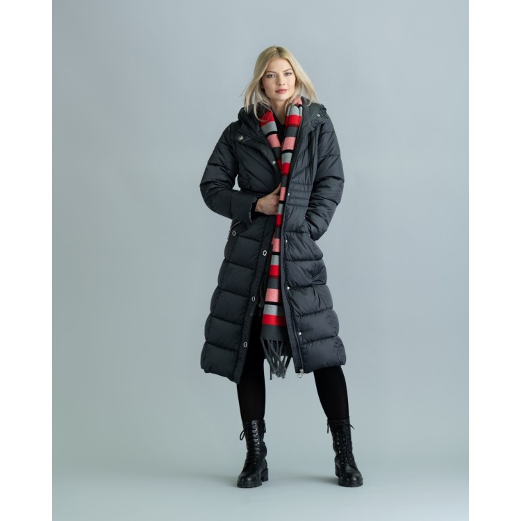 Marble full length puffa coat