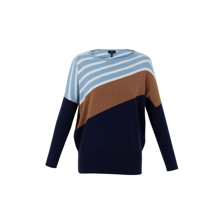 Marble intarsia sweater