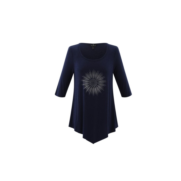 Marble navy tunic