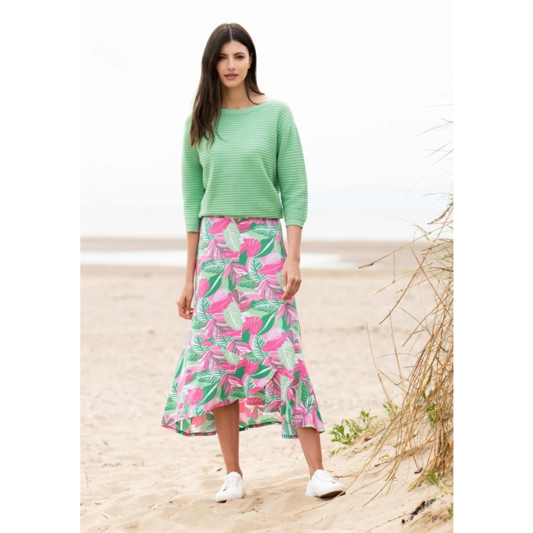 Marble pink & Green ruffle skirt
