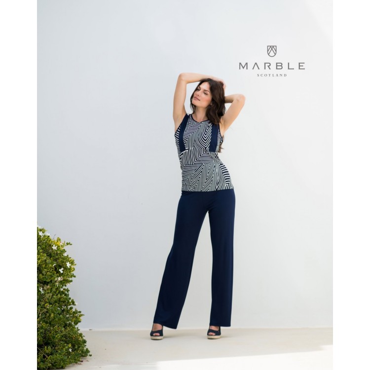 Marble polyester lightweight trouser