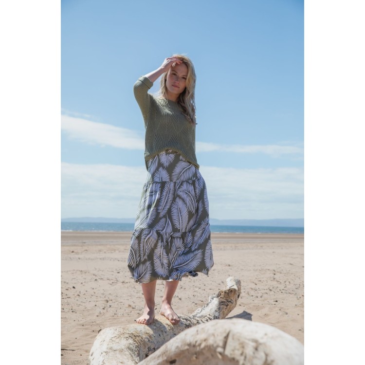 Marble printed skirt