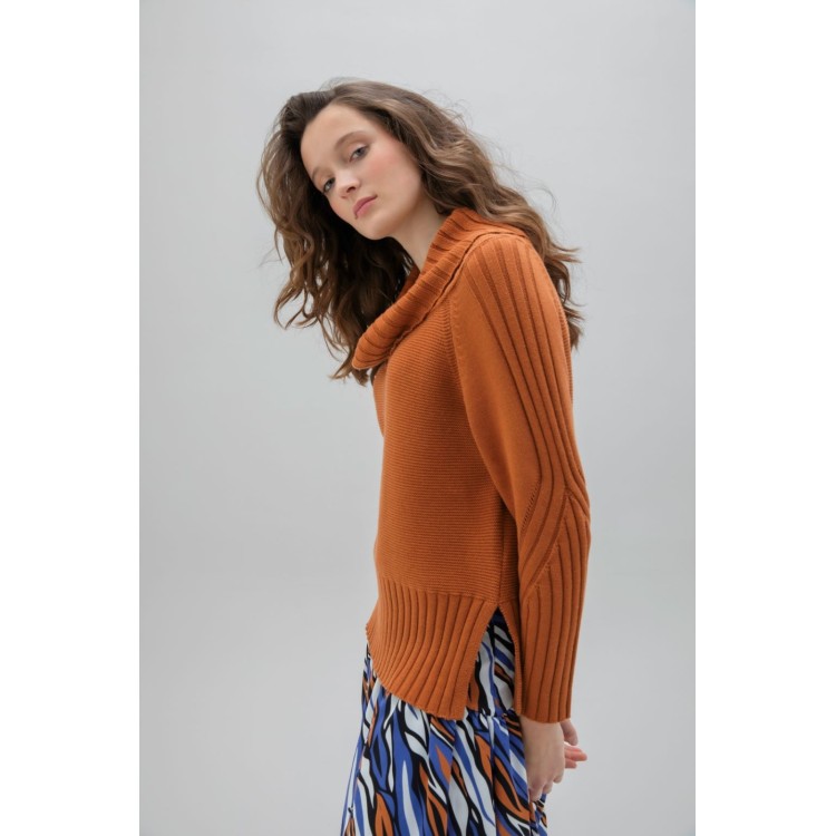 Marble rust raglan sleeve sweater 
