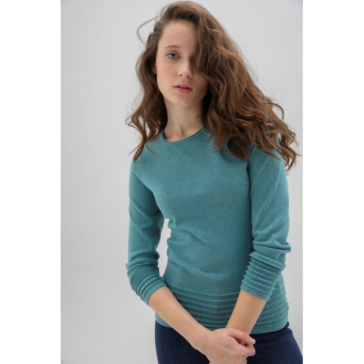 Marble round neck sweater 