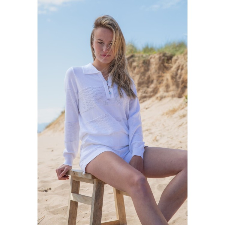 Marble collar sweater 