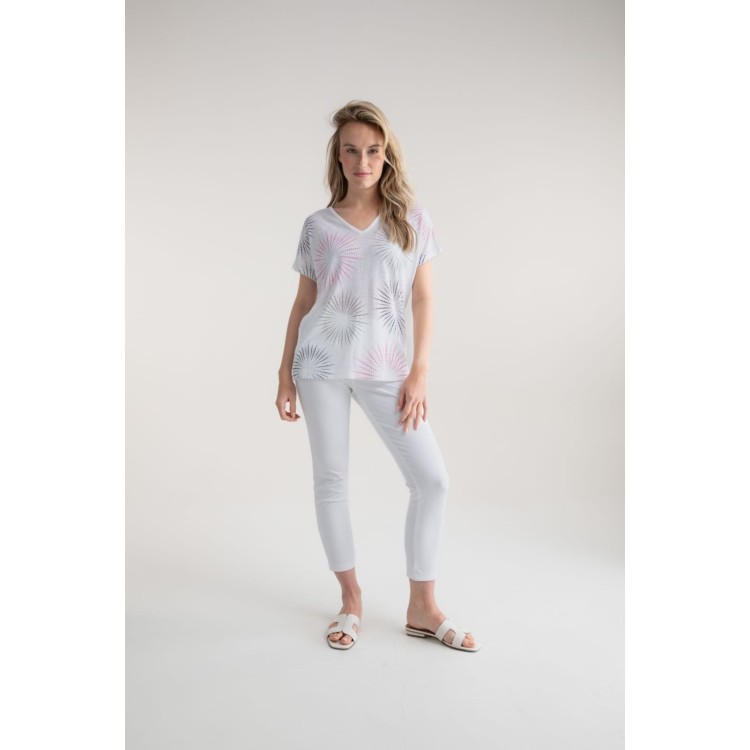 Marble V Neck top