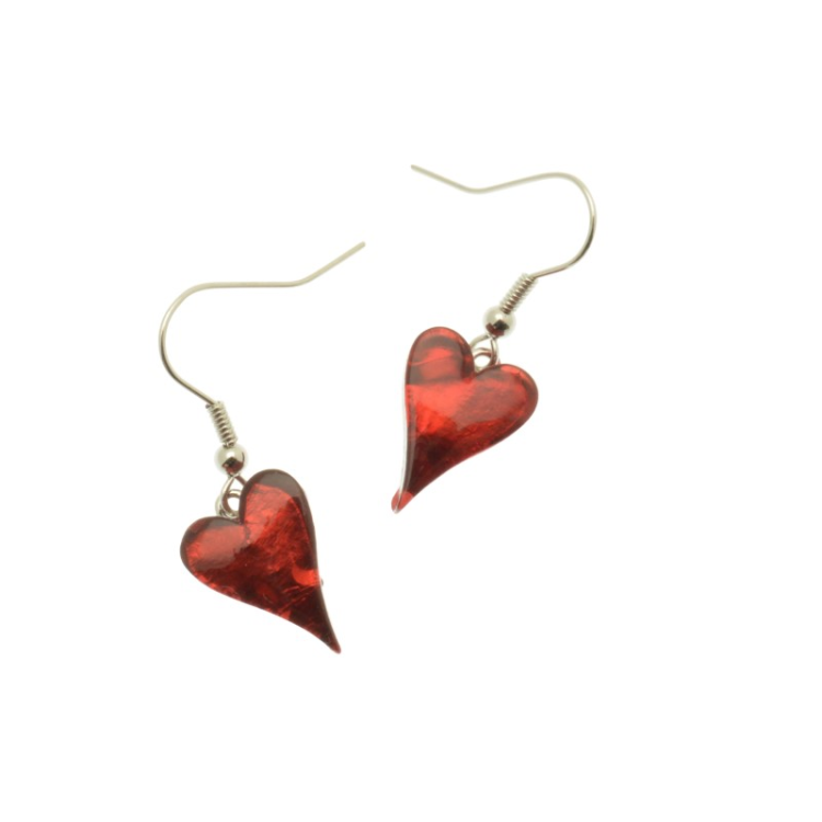 Miss Milly heart resin earrings