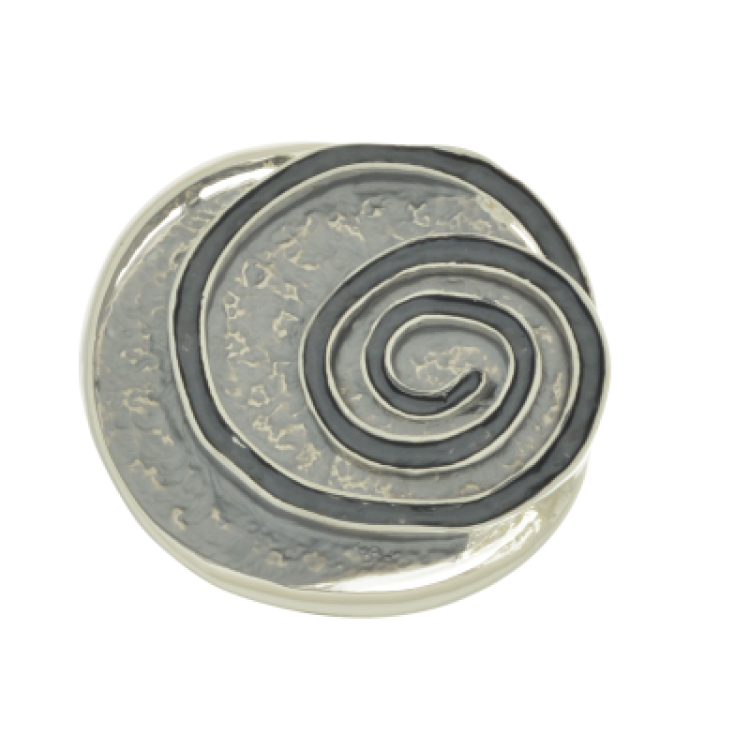 Miss Milly Grey and Silver Swirl Magnetic Brooch