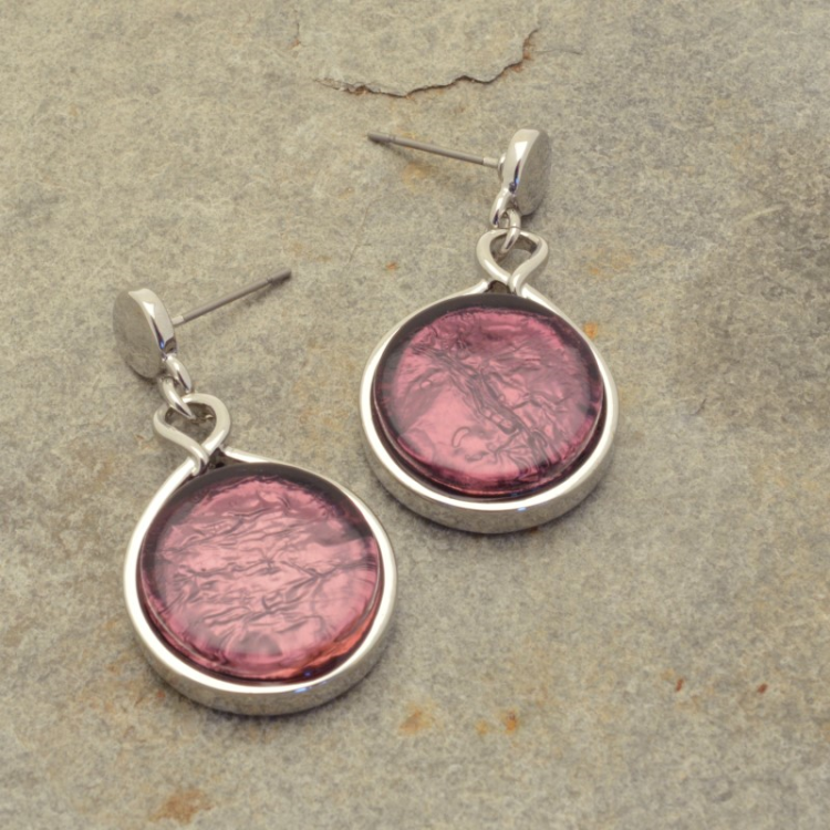 Miss Milly resin disc earring