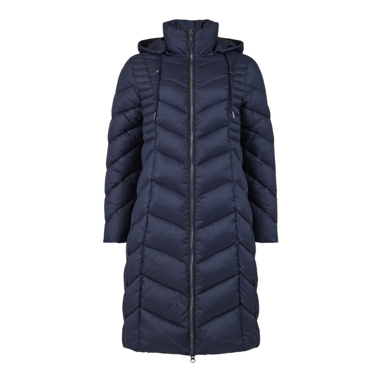 Normann navy zip front coar