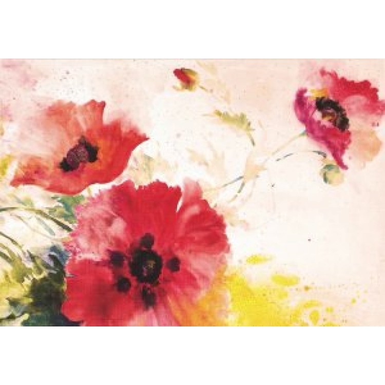Note card poppies