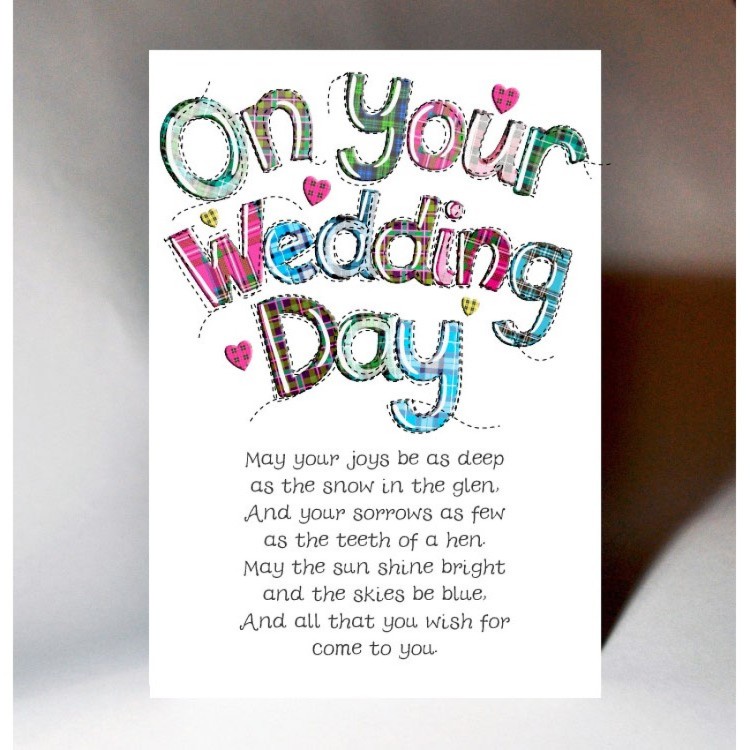 Wee Wishes On your wedding day card