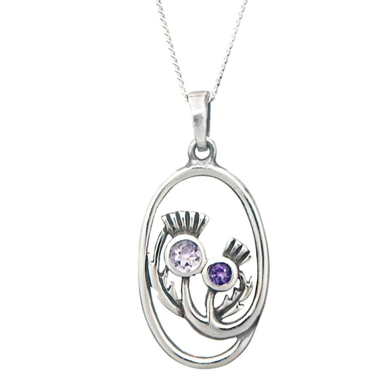 Oval pendant with thistle 5750