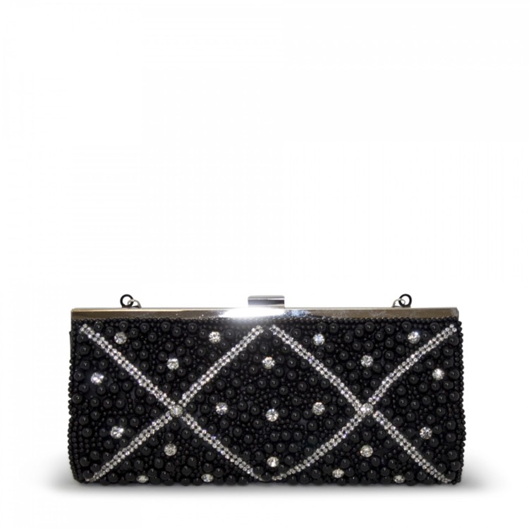 Pearl and Diamante detail clutch