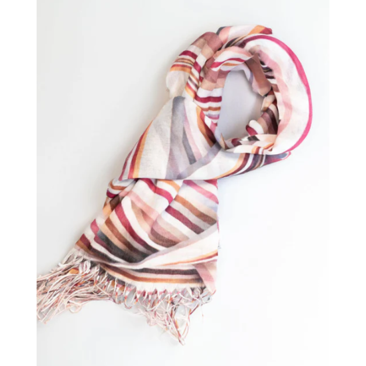 Ribbon fringe scarf