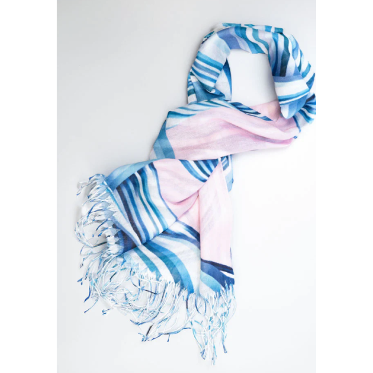 Ribbon fringe scarf