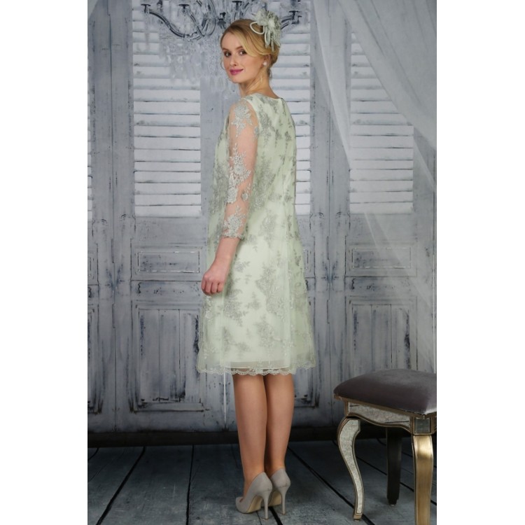 richard designs lace coat dress