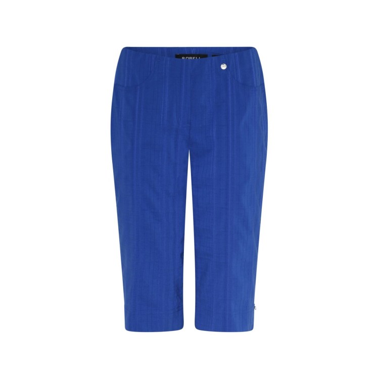 Robell Bella 05 seersucker cobalt blue shorts