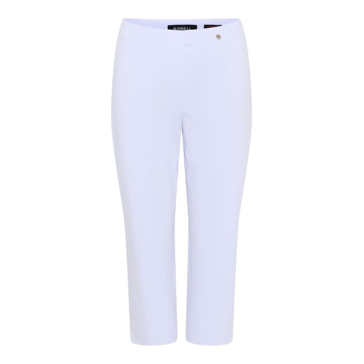 Robell Marie White Crop Trousers