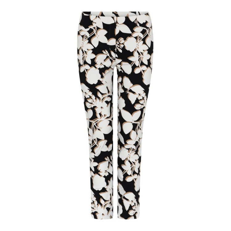 Robell Rose, Black White & taupe trouser