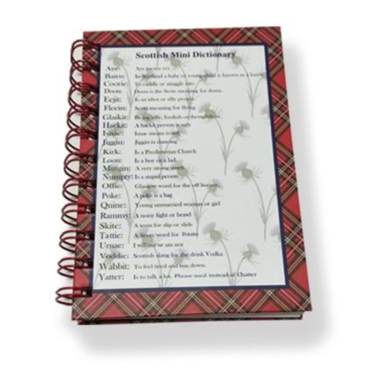 Scottish mini dictionary note book