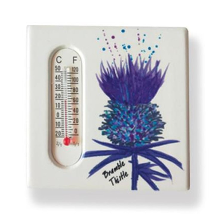 Scottish thistle fridge magnet with thermometer
