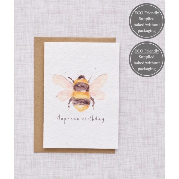 Seed card Hap-bee birthday
