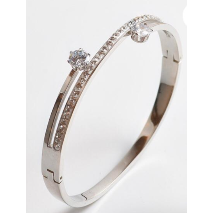 Silver Crossover Bangle