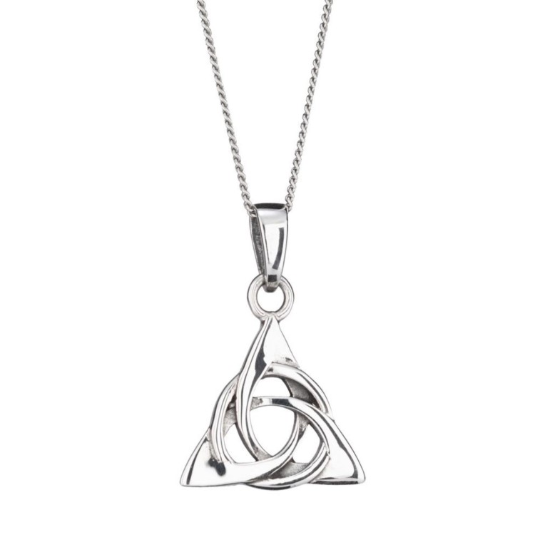 Silver triangle Celtic necklace 5931