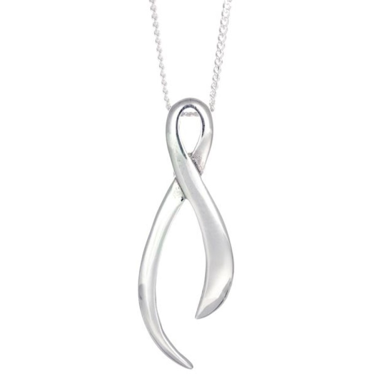Silver twist necklace 5769