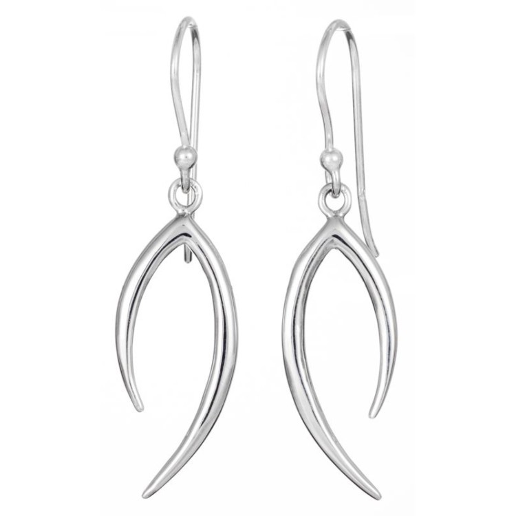 Silver wishbone earring 5789