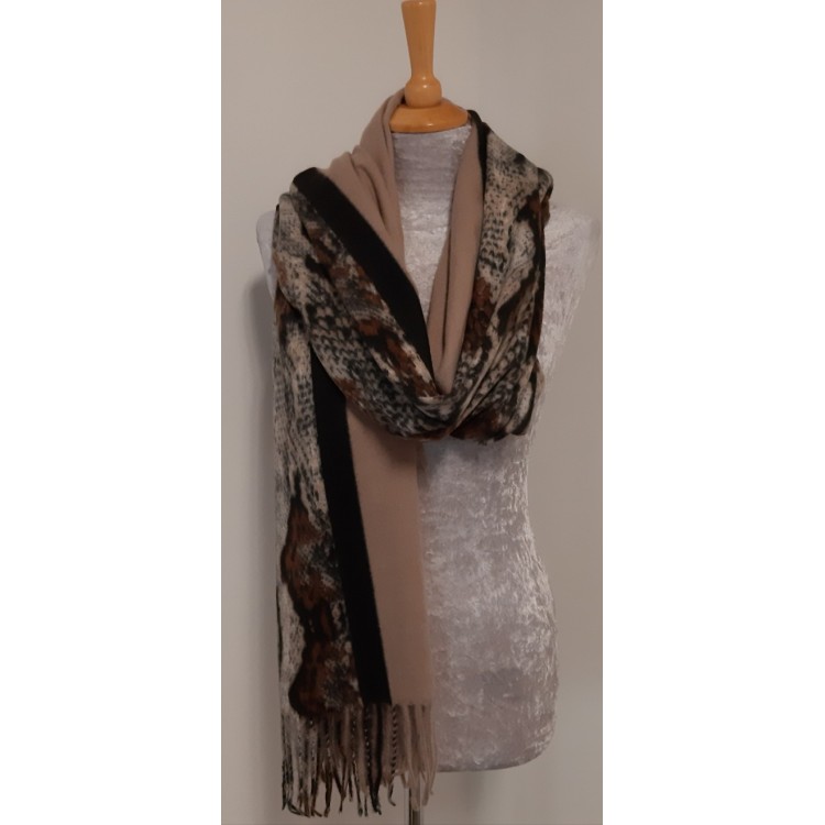 Snakeskin print scarf