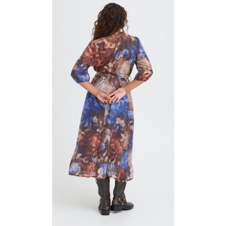 Sorbet faux wrap dress