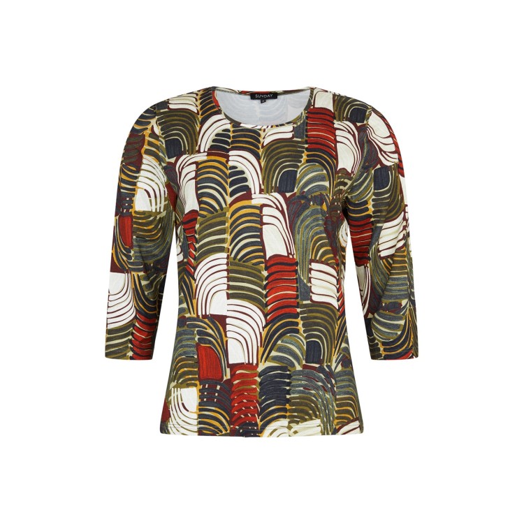 Sunday abstract print top