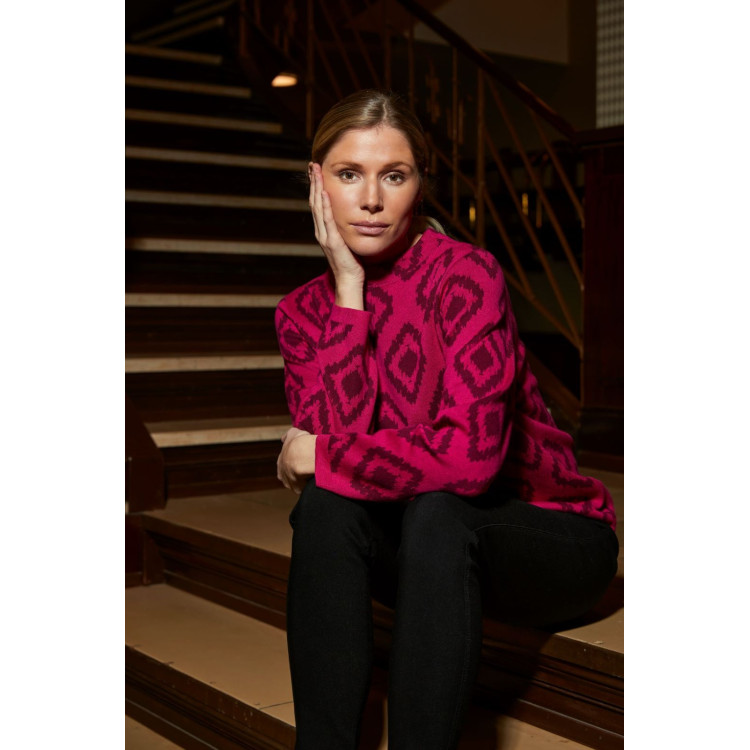 Sunday diamond knit sweater