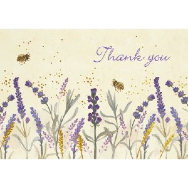 Thank you note lavender