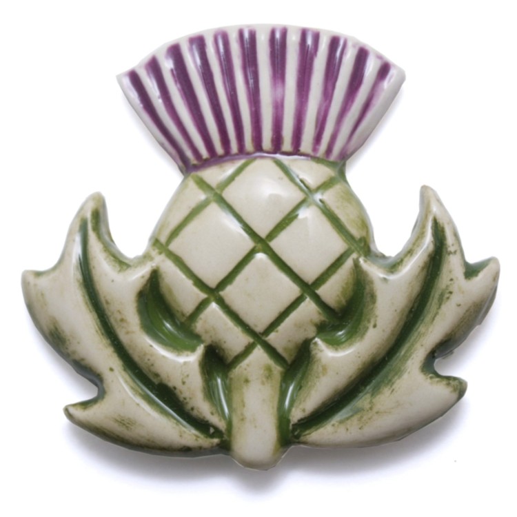 Ceramic Thistle fridge magnet