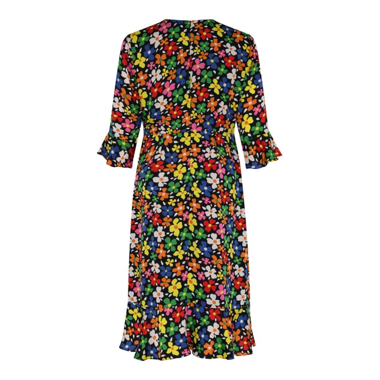 Tia floral faux wrap over dress